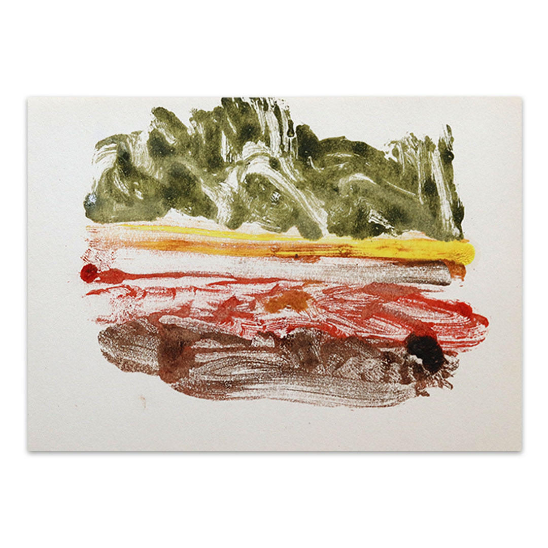 Monotype Printing on paper 2025 Başak Çolak